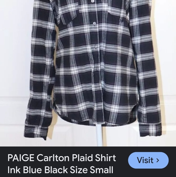 Paige plaid buttondown top. - Picture 9 of 9